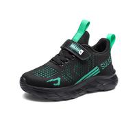 Générique Chaussure Enfant Garçon Fille Baskets Running Enfant Sneaker Sport Léger Mode Respire Respirant Antidérapantes Souple Flexible Stable pour Les Activités de Plein Air (Black, 35.5 Big Kids)