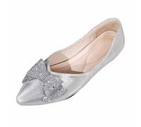 Générique Chaussure Femme Chaussures habillées décontractées à Bout Pointu ornées d'un nœud,à Petit Talon et Semelle Souple Confortable,faciles Enfiler.