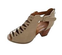 Générique Chaussure Femme Confortable Chaussures de loisirs mode Outdoor Slip-on High Heels respirants sandales pour femmes sandales pour femmes(Beige,42)