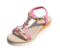 Générique Chaussure Femme Confortable Et Elegante Sandales Femme Sandales Compensées Avec Bande Croisée Pantoufles Été Anatomiques Confortables Fabriqué En Italie Sandale Été Sandale Orthopédique