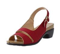 Générique Chaussure Femme Ete Chaussures Respirantes Bohême Bout Ouvert Sandales Chaussures Femme Compensées Chaussure Ete Sandales Femmes Été Confortables Bout Ouvert De Claquettes À Rond