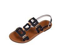 Générique chaussure femme ete,sandale noire femme,Perfil elevado sobrio compatible con ropa elegante de temporada cálida_1