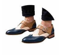 Générique Chaussure Habillé Homme Grandes Tailles Brogue Pointu Deux Teintes À Lacets Style Britannique Élégant pour Les Réunions Professionnelles Les Cérémonies Officielles