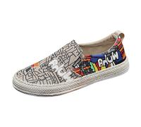 Générique Chaussure Homme Ville Chaussures en Toile pour Hommes Printemps et Automne,Couvre-Chaussures Plats Respirants et décontractés,Portant Chaussures décontractées en Lin