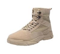 Générique Chaussure Montante Homme Bottes Securite Cuir Haute Waterproof Montantes Rangers Safety Shoes Travail Basket Moto Boots Noir Bottine Hiver Demi