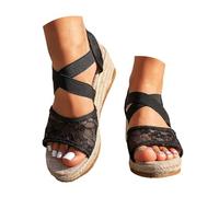 Générique Chaussure Orthopédique Confortable Femme Sandales Sandale Talon Plates Pour Femmes Chic Compensee Eté Pied Cuir Nue Les Tropeziennes Confort Strass Orthopédiques Et Nu-Pieds Corde