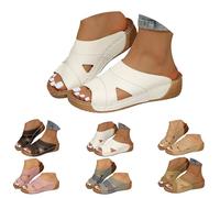 Générique Chaussure Orthopédique Femme Pantoufles Femme Ete Mules Plage Décontracté Sabots À Enfiler Chaussons Légères Nu-Pieds Plateforme Bout Ouvert Sandale Uni Intérieur Claquettes