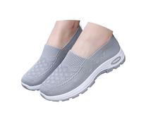 Générique Chaussure Orthopédique Femme Semelle Épaisse Creux Transparent Chaussures Décontractée Extérieur Scratch Respirante Classique Course Été Légères Amortissement Accru des Pieds (4-Grey, 40)