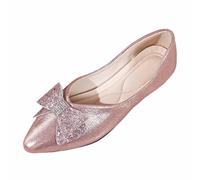 Générique Chaussure Printemps Femme Chaussures habillées décontractées à Bout Pointu ornées d'un nœud, à Petit Talon et Semelle Souple Confortable, faciles Enfiler.