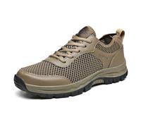 Générique Chaussure Sécurité Homme Homme Mode Confortables pour Randonnée Sport et Course avec Semelle Antidérapante Épaisse Tous Terrains (Brown, 46)