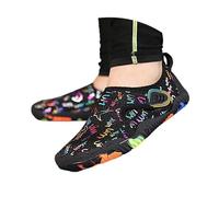 Générique Chaussures Aquatiques Enfant Garçon Fille Chaussettes d’Eau Chaussons de Plage Séchage Rapide Antidérapant Pieds Nus Chaussures de Bain Chaussures pour Plage Piscine - Graffiti Coloré