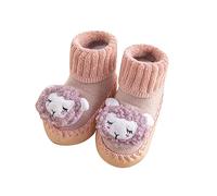 Générique Chaussures Bébé Premiers Pas Fille Garçon Antidérapantes Souple Semelle Caoutchouc Chaussettes Bottines Premières pour Apprendre à Marcher Chaussure d'apprentissage pour bébé