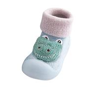 Générique Chaussures Bébé Premiers Pas Fille Garçon Résistance au Glissement, Caricature Nouveau-nés Chaussettes Mocassin Bottes Large Légères pour Marche Course Nouveau-nées Cadeau pour bébé
