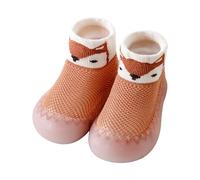 Générique Chaussures Bébé Premiers Pas Mignon Fille Garçon Respirant Chaussons Pantoufle Maternelle Enfant Chaussures Souple Antidérapante pour Tout-Petits et Bébé (Orange, 24 Toddler)