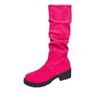 Générique Chaussures Bottes d'hiver Femmes Occidentales Hautes Botte Club Fête Escarpins Haute Décontracté Confort Chaude Boots Semelle Large rembourrée d'extérieur en Coton Pais