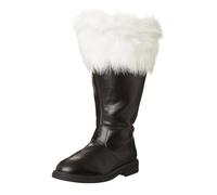 Générique Chaussures Bottes Mi-Longues Unies pour Hommes Mollet Large Fermeture Éclair Latérale Style Père avec Sangle À Boucle Pied Montante Confortable Doublure Chaude Semelle A