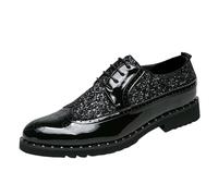 Générique Chaussures Brogue à Lacets pour Hommes - Design Pailleté ÉClatant Semelle ÉPaissie Confortable Et AntidéRapante,IdéAles pour Les SoiréEs, Les FêTes Et Les ÉVéNements SpéCiaux