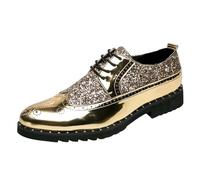 Générique Chaussures Brogue à Lacets pour Hommes - Design Pailleté ÉClatant Semelle ÉPaissie Confortable Et AntidéRapante,IdéAles pour Les SoiréEs, Les FêTes Et Les ÉVéNements SpéCiaux