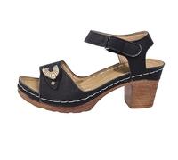 Générique Chaussures Compensées Femme Sandales Été Confortable Ete Confort Chic Nu Pieds Semelle Antidérapant De Plage Wedges Platform Slipper Bohemia Beach Sandals Avec Talon Bloc (Noir,37)