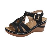 Générique Chaussures Compensées Femme Sandales Orthopédiques À Plateforme Décontractées Pour Femmes Sandales Femme Été De Marche Avec Support La Voûte Plantaire Et Massage Confortable Orthopédiques