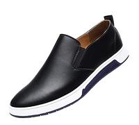 Générique Chaussures Cuir Homme Ville,Chaussures à Enfiler VêTements d'affaires Couleur Formelle Respirant Quatre Style De Loisirs en Cuir Solide Saisons Chaussures en Cuir (Black, 40)