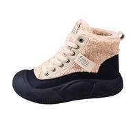 Générique Chaussures d’Hiver en Velours Coton Semelle épaisse décontractées Blanche Neige Nouvelle polyvalentes pour Femme (Beige, 40)