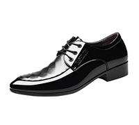 Générique Chaussures d'affaires pour Homme - Noir - en Cuir Verni - Chaussures De Loisirs Élégantes - Chaussure De Mariage - Bout Pointu - Soirée - Aspect Cuir - for Work Travel Daily Commute Noir 45