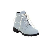 Générique Chaussures de botte pour femme Bottes Courte à Lacets Femmes Confortable Chaudes loisirs Tige large Bottes Femme Souple Imperméables classiques Moderne Femmes Boots à talon carré