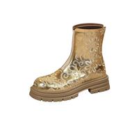 Générique Chaussures de botte pour femme Courte imprimé plates Femme Bottine Elégantes Chaudes rétro Casual Bottines pour femmes à talon carré classiques cuir véritable Automne Hiver