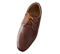 Générique Chaussures de CCérémonie en Cuir PU pour Garçon - Automne Hiver Mariage Soirée Bal - Derby à Lacets Pas Cher - Semelle en Caoutchouc