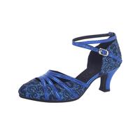 Générique Chaussures De Danse Femme Pour achata Sandale Petit Talon En Toile Femme Chaussures Toile Sandales Chaussure Mariage Danse Été Chaussures (Blue, 39)