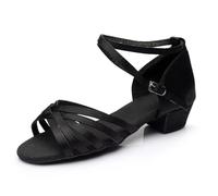Générique Chaussures De Danse Latine Fille, Semelle Plate Flexible Et Sangle Tressée, Soulier Léger Et Résistant idéal pour les cours artistiques et la pratique régulière