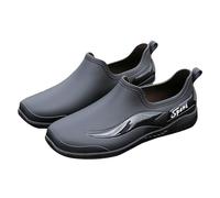 Générique Chaussures De Pluie pour Hommes Chaussures Basses De Chef À Enfiler Eva Imperméable Antidérapant Résistant À l'huile Restaurant Cuisine Chaussure Travail Chaussure pour Les Trajets Noir 40