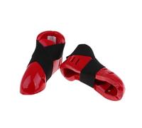 Générique Chaussures de Protection de Pied de Taekwondo for Enfants, équipement de karaté avec Sangle élastique(Red S)