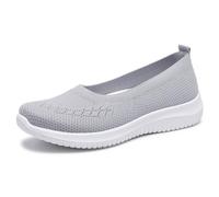 Générique Chaussures de randonnée Femme,Chaussures de Marche Femme, Style Ethnique décontracté, Tendance été, ajourées, Respirantes, à Talon Plat et Semelle Souple. (Grey, 41)