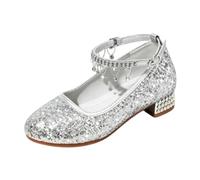 Générique Chaussures De Robe pour Femmes À Talon Bloc Bas avec Strass | Bout Rond Paillettes Chaussures De MariéE Et Demoiselle D'Honneur, Bride Cheville Sandales De Bal De FêTe De Mariage