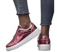 Générique Chaussures de Sport Confort Basket sans Lacet Couple Femmes Printemps Et Été Antidérapant Marche Chaussures Lumineuses de Outdoor Gym Fitness Marche Running (Rose Gold,43)