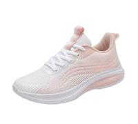 Générique Chaussures de Sport Confortable Chaussure Orthopédique Ladies Fashion Solid Color Mesh Breathable Round Toe Low Top Flat Légère Minceur Chaussures Femme Basket de Running