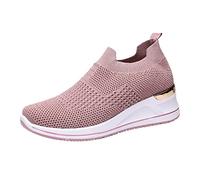 Générique Chaussures de Sport Femme Chaussure Confortable Entraîneur Décontracté Respirant Chaussures Femmes Loisirs en Plein Course Fitness Baskets Légère Minceur Baskets de Running pour (Pink,40)