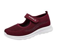 Générique Chaussures de Sport Femme Mode été Femmes Chaussures de Sport Fond Plat antidérapant Respirant supérieur Couleur Unie Crochet Boucle Facile à