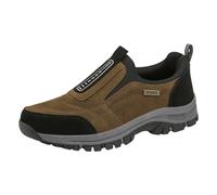 Générique Chaussures de Sport Homme Sneakers Respirantes Chaussures de Marche Running Fitness Basquettes Homme Sport Antidérapant Chaussure Mode sans Lacets Pas Cher (Z-0423A-Brown, 46)