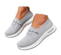 Générique Chaussures de Sport Lacets pour Femmes, Chaussures décontractées la légères, Respirantes, Semelle Souple et Bout Peu Profond Baskets De Liquidation (Grey, 43)