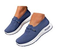 Générique Chaussures de Sport Lacets pour Femmes, Chaussures décontractées la légères, Respirantes, Semelle Souple et Bout Peu Profond Baskets De Liquidation (Blue, 36)