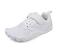 Générique Chaussures de Sport pour Filles Semelle Souple Confortable Pieds Conception Cinq Doigts Largeur spacieuse Mode enfantine (White, 37)
