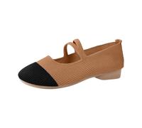 Générique Chaussures décontractées à Semelle Plate avec Tige et Bride (Khaki, 38)