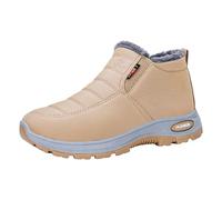 Générique Chaussures décontractées en coton pour femmes, chaudes et moelleuses, bottes basses la Bottes Noires Courtes Pour Femmes (Beige, 40)