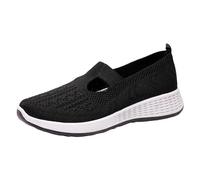 Générique Chaussures Décontractées Femmes Nouveau Modèle Mode Couleur Pure Antidérapante Polyvalentes Respirantes Confortables Toutes Saisons (Black, 41)