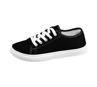 Générique Chaussures décontractées pour Femme, Baskets Unisexes à Lacets Noires, Résistantes et Confortables pour Travail, pour métiers de Service et Longues journées