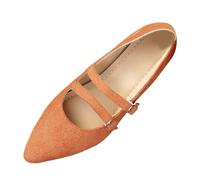 Générique Chaussures décontractées pour Femmes : Un Mot sur Le Design des Chaussures Pointues (Orange, 40)