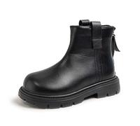 Générique Chaussures D'Hiver Pour Garçons,Bottine Fille Élégantes Les Tout-Petits Chaudes Bottes De Neige Botte Enfant Garcon Bottine Hiver Doublé Souple Pu Boots (Le noir,35)